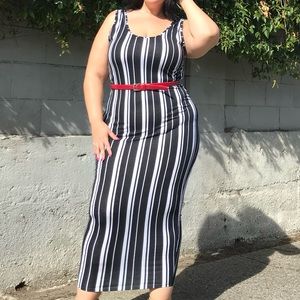 Striped Rebdolls Dress 2X (belt not included)